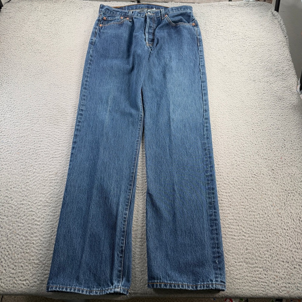 VTG Levi's Jeans 501 XX Mens 34x36 Blue Straight Leg Button Fly Denim Egypt